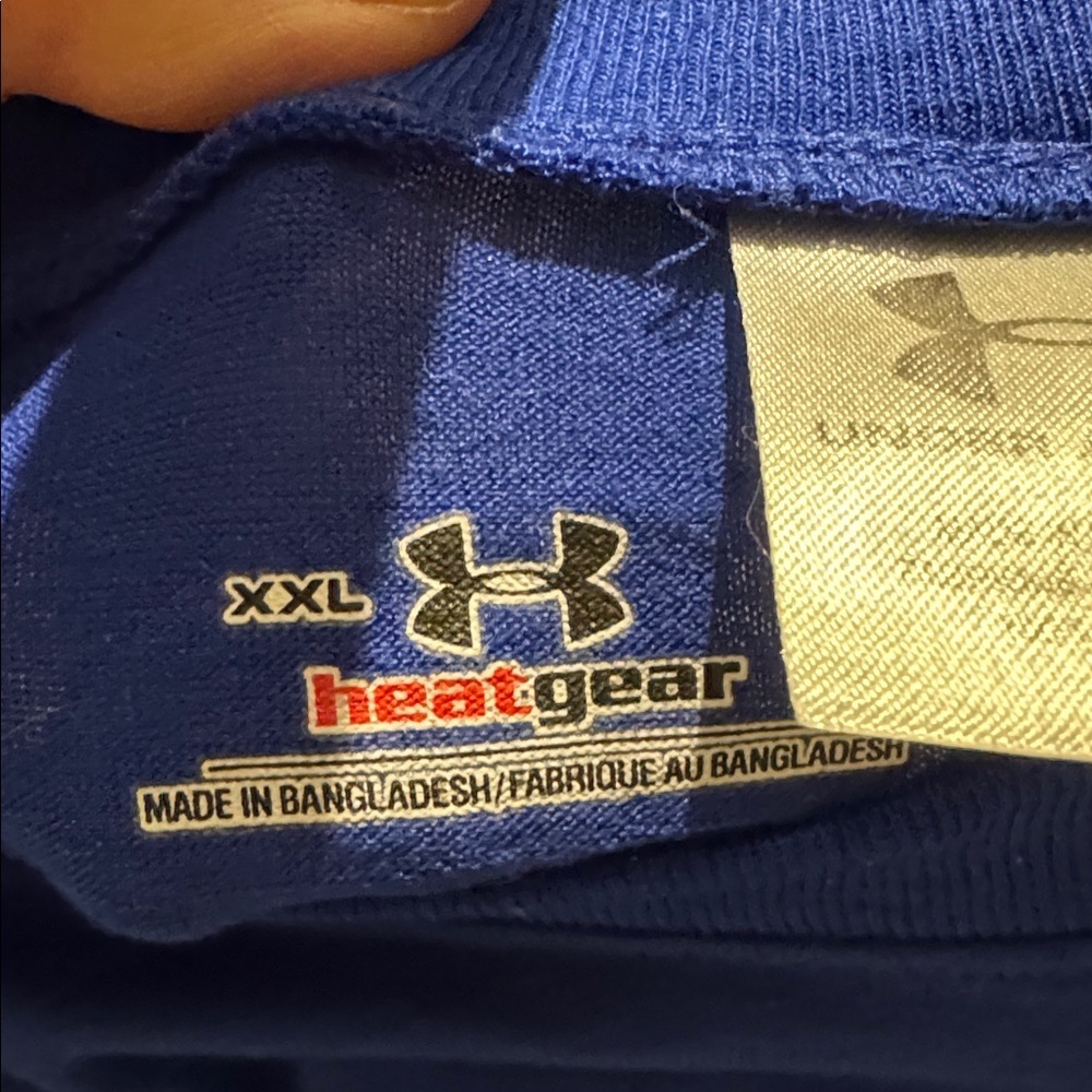 Under Armour Men's Vibrant Blue Tee with Silver Logo XXL - Picture 3 of 5